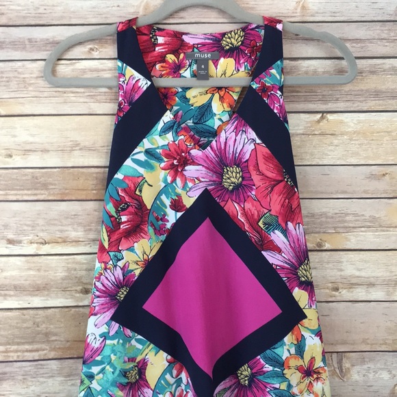 NWT Muse flowy floral sleeveless dress - Picture 2 of 7